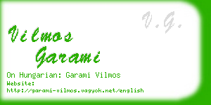 vilmos garami business card